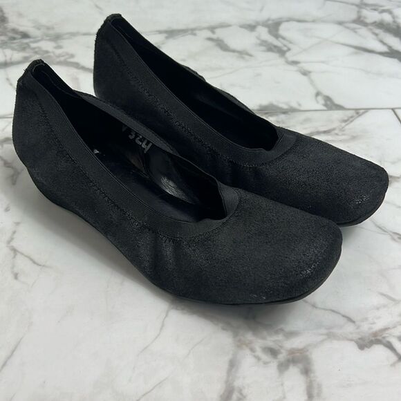 NWOB Vaneli Black Ballet Wedges Size 6.5 M - Picture 1 of 12